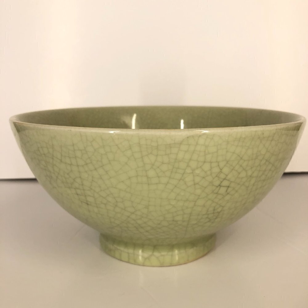 BIA CORDON BLEU Acien Celadon Green‎ Crackle All-Purpose Bowl Vintage
